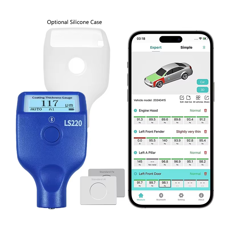 Paint Thickness Gauge - LS220 สีเครื่องทดสอบความหนาเคลือบ 0-3500μm 0.1μm Fe NFe