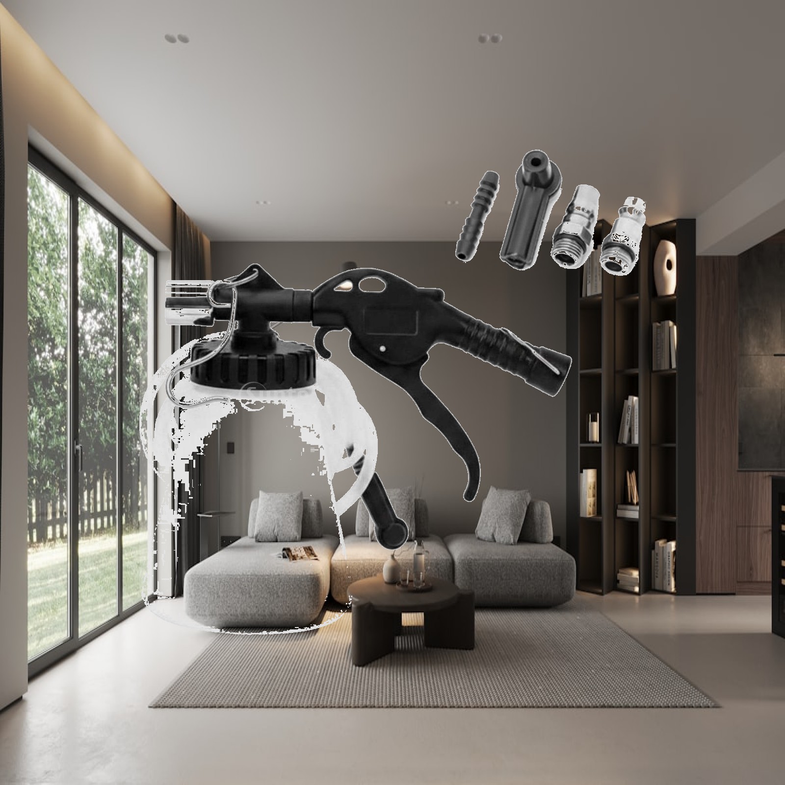 Auto Repair Shop - เครื่องเปลี่ยนน้ำมันเบรกแบบลม วัสดุพลาสติก PU และเหล็ก สำหรับเปลี่ยนน้ำมันในรถยนต์ ใช้ในร้านซ่อมรถยนต์