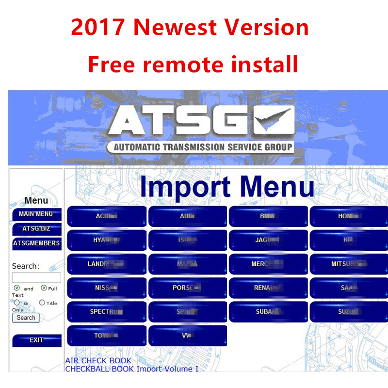 Auto Repair Shop For Transmissions - ซอฟต์แวร์ซ่อมรถยนต์ ATSG 2017 (ข้อมูลการซ่อมกลุ่มบริการระบบเกียร์อัตโนมัติ) รุ่นขายดีปี 2026