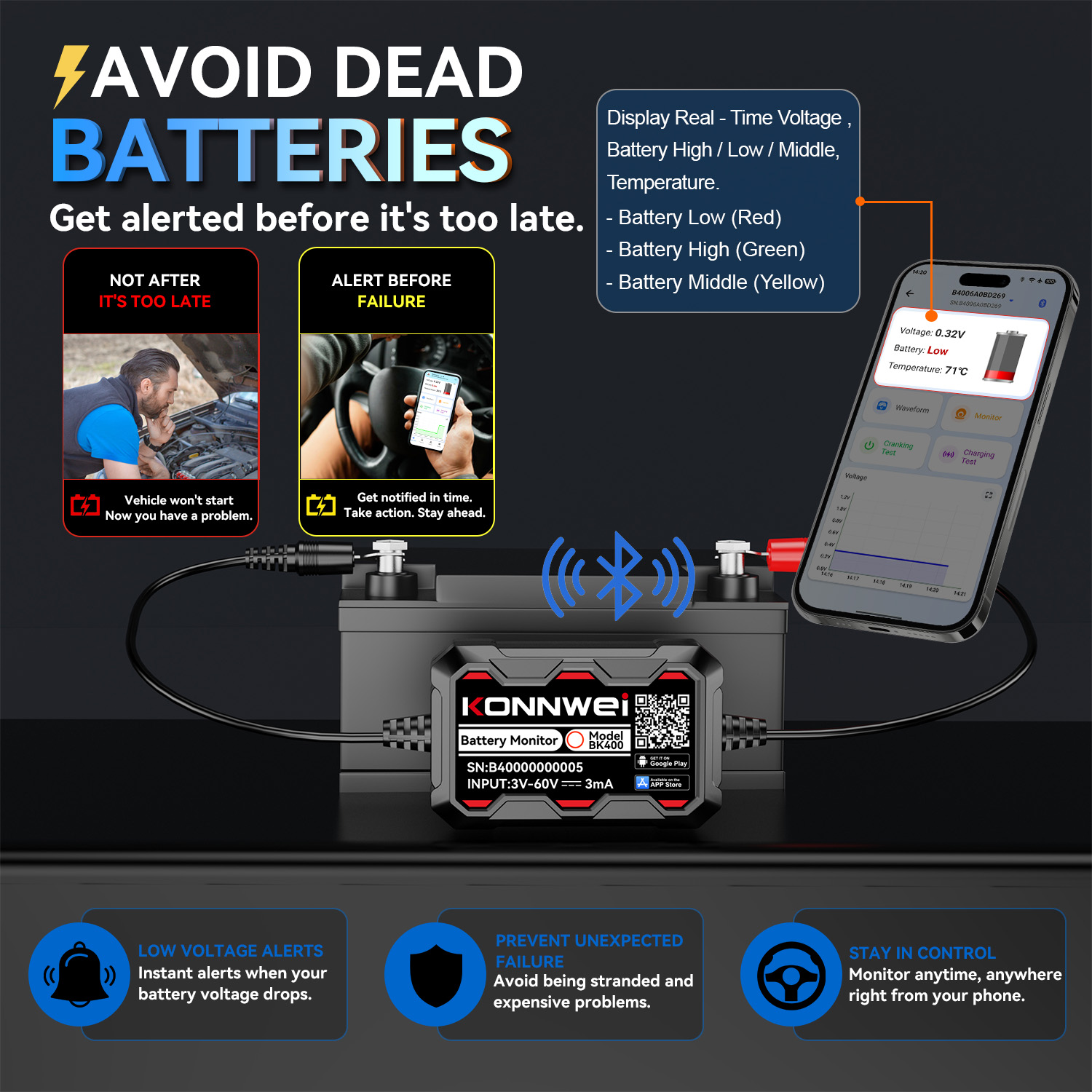 KONNWEI BK400 เครื่องตรวจสอบแบ - Battery Load Tester บทวิจารณ์และราคา