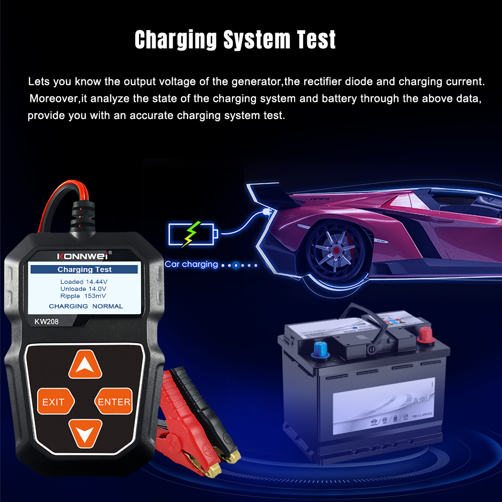 KONNWEI KW208 12V เครื่องทดสอบ - Battery Load Tester บทวิจารณ์และราคา
