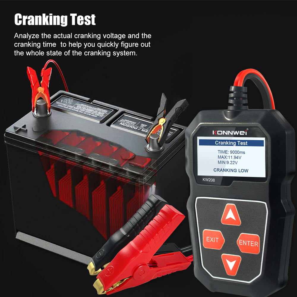KONNWEI KW208 12V เครื่องทดสอบ - Battery Load Tester บทวิจารณ์และราคา