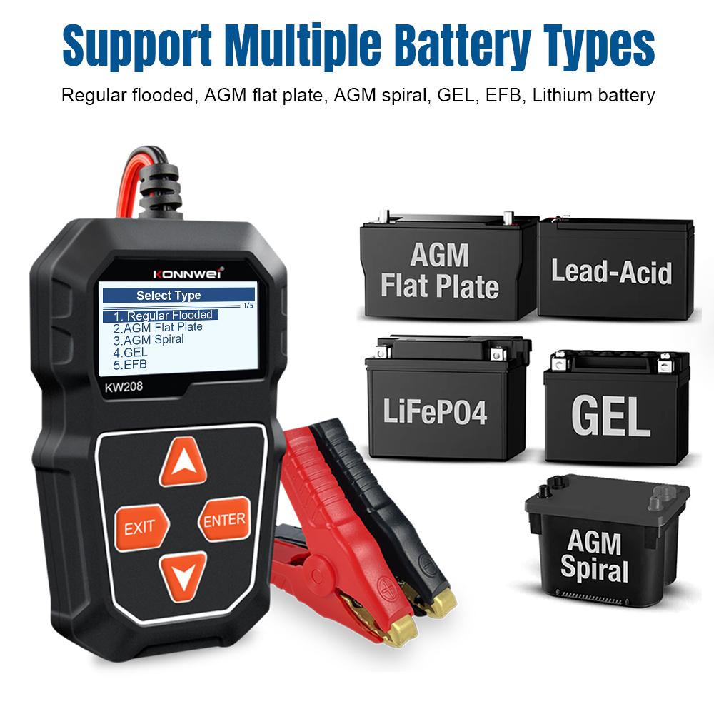 KONNWEI KW208 เครื่องทดสอบแบตเ - Battery Load Tester บทวิจารณ์และราคา