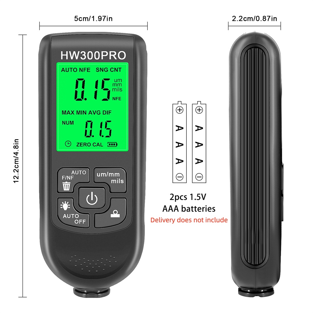 เครื่องวัดความหนาเคลือบ HW-300 - Paint Thickness Gauge บทวิจารณ์และราคา